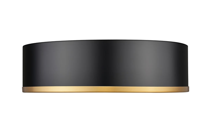 Z-Lite Canada - 1018F16-MB-MGLD-LED - LED Flush Mount - Bradley - Matte Black + Modern Gold