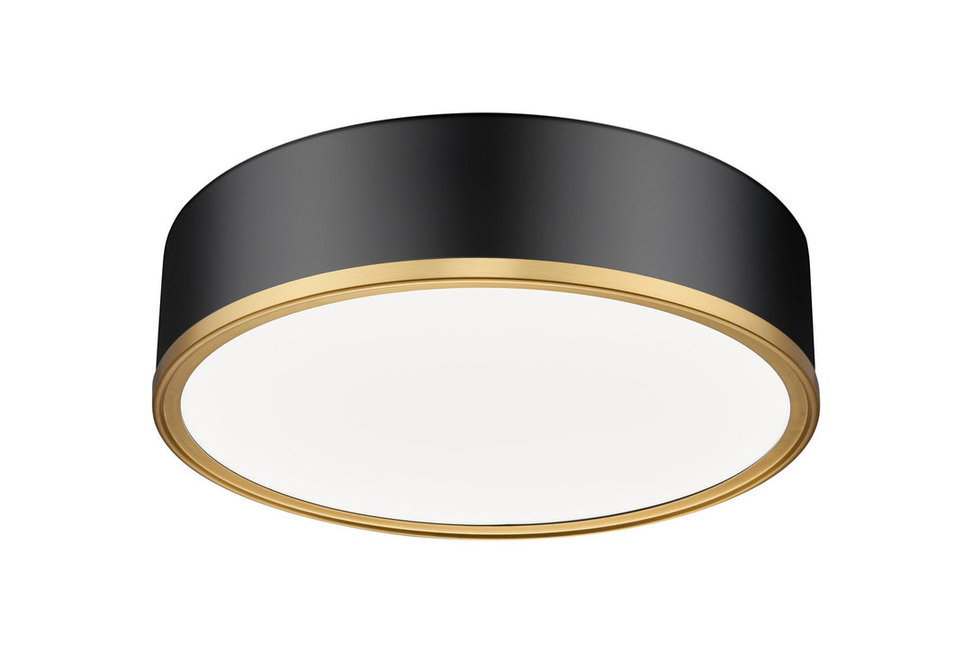 Z-Lite Canada - 1018F16-MB-MGLD-LED - LED Flush Mount - Bradley - Matte Black + Modern Gold