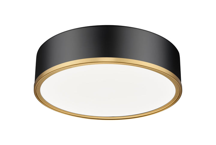 Z-Lite Canada - 1018F16-MB-MGLD-LED - LED Flush Mount - Bradley - Matte Black + Modern Gold