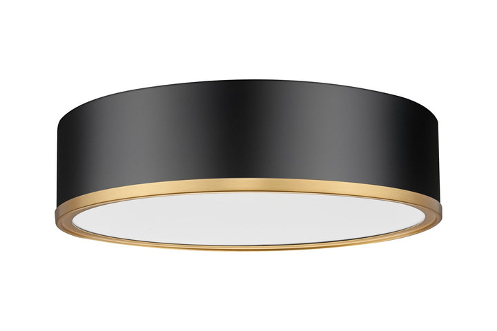 Z-Lite Canada - 1018F16-MB-MGLD-LED - LED Flush Mount - Bradley - Matte Black + Modern Gold