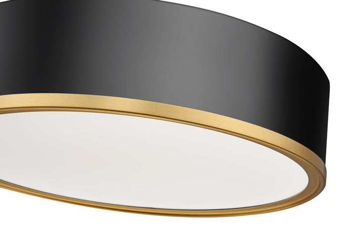Z-Lite Canada - 1018F16-MB-MGLD-LED - LED Flush Mount - Bradley - Matte Black + Modern Gold