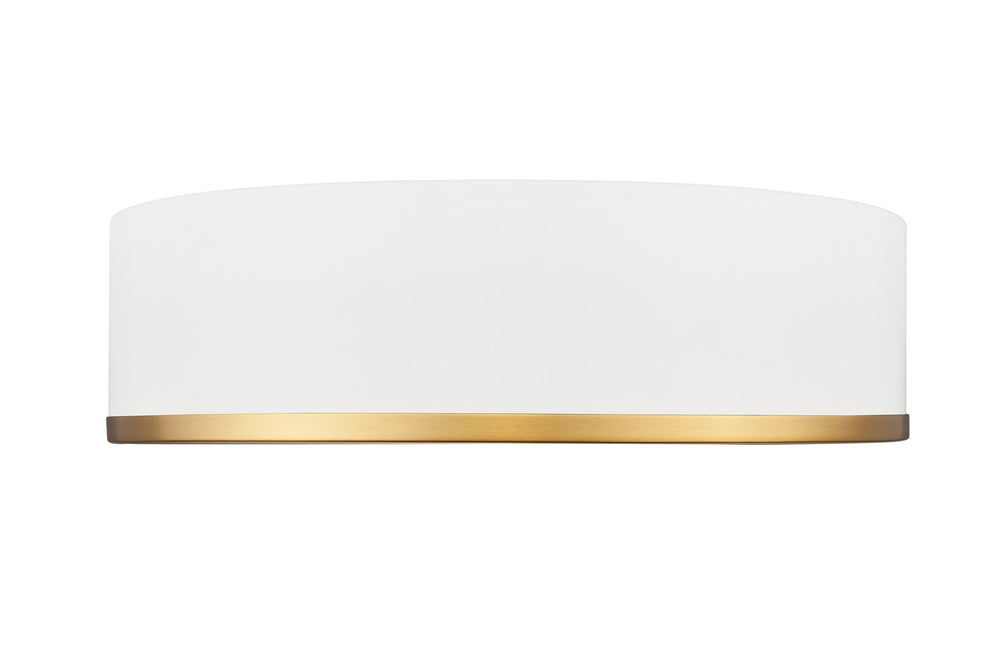 Z-Lite Canada - 1018F16-MW-MGLD-LED - LED Flush Mount - Bradley - Matte White + Modern Gold