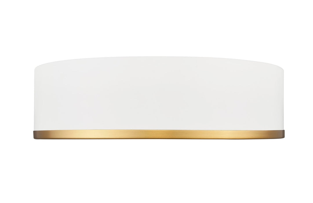 Z-Lite Canada - 1018F16-MW-MGLD-LED - LED Flush Mount - Bradley - Matte White + Modern Gold