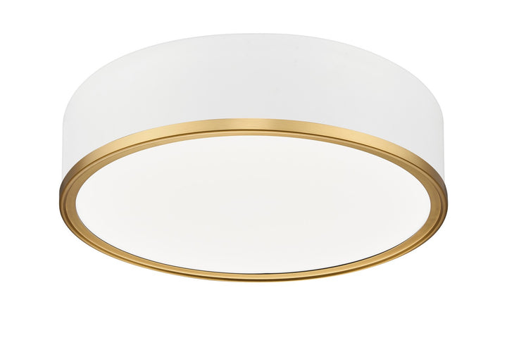 Z-Lite Canada - 1018F16-MW-MGLD-LED - LED Flush Mount - Bradley - Matte White + Modern Gold