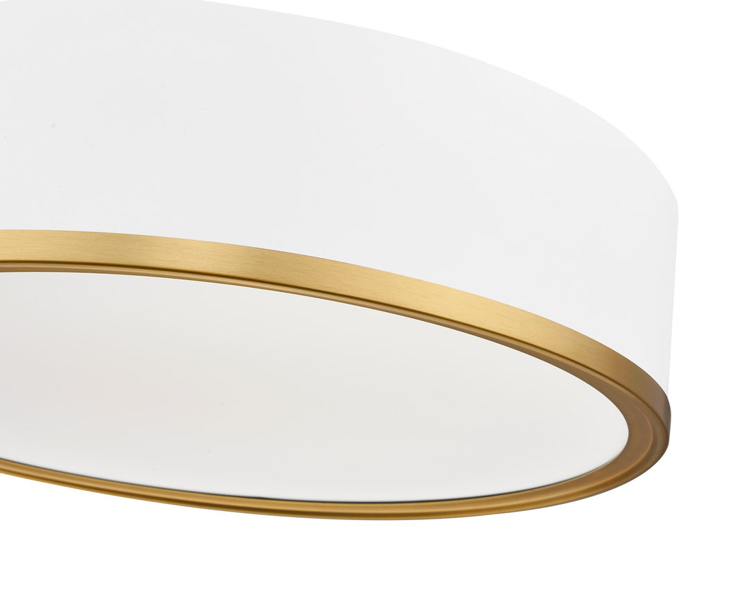 Z-Lite Canada - 1018F16-MW-MGLD-LED - LED Flush Mount - Bradley - Matte White + Modern Gold