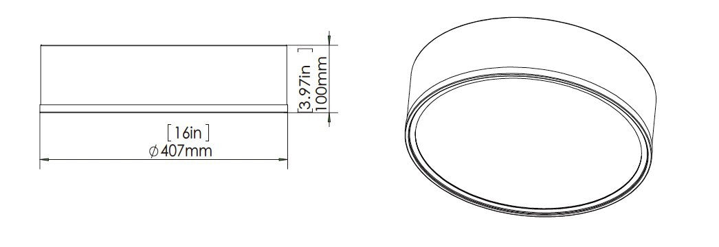 Z-Lite Canada - 1018F16-MW-MGLD-LED - LED Flush Mount - Bradley - Matte White + Modern Gold