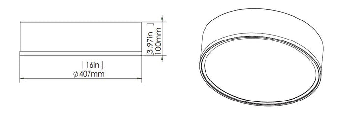 Z-Lite Canada - 1018F16-MW-MGLD-LED - LED Flush Mount - Bradley - Matte White + Modern Gold