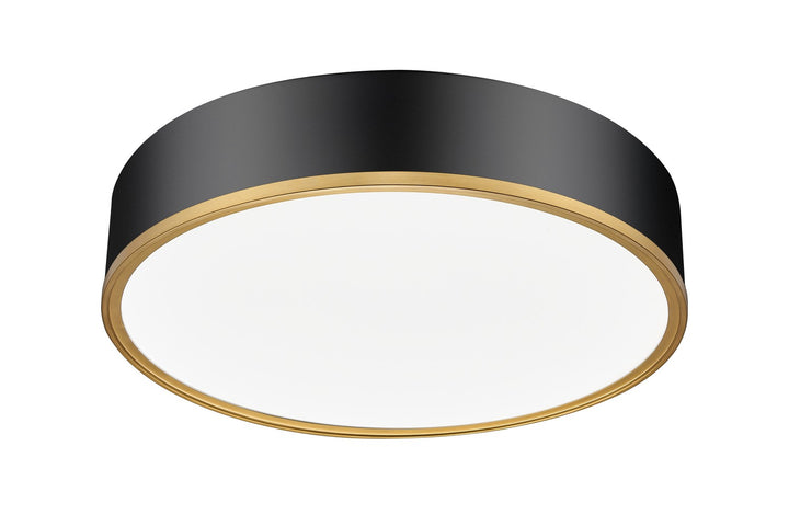 Z-Lite Canada - 1018F20-MB-MGLD-LED - LED Flush Mount - Bradley - Matte Black + Modern Gold