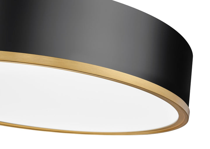 Z-Lite Canada - 1018F20-MB-MGLD-LED - LED Flush Mount - Bradley - Matte Black + Modern Gold
