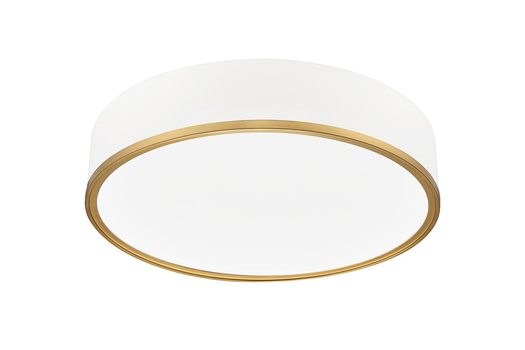 Z-Lite Canada - 1018F20-MW-MGLD-LED - LED Flush Mount - Bradley - Matte White + Modern Gold
