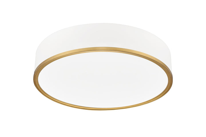 Z-Lite Canada - 1018F20-MW-MGLD-LED - LED Flush Mount - Bradley - Matte White + Modern Gold