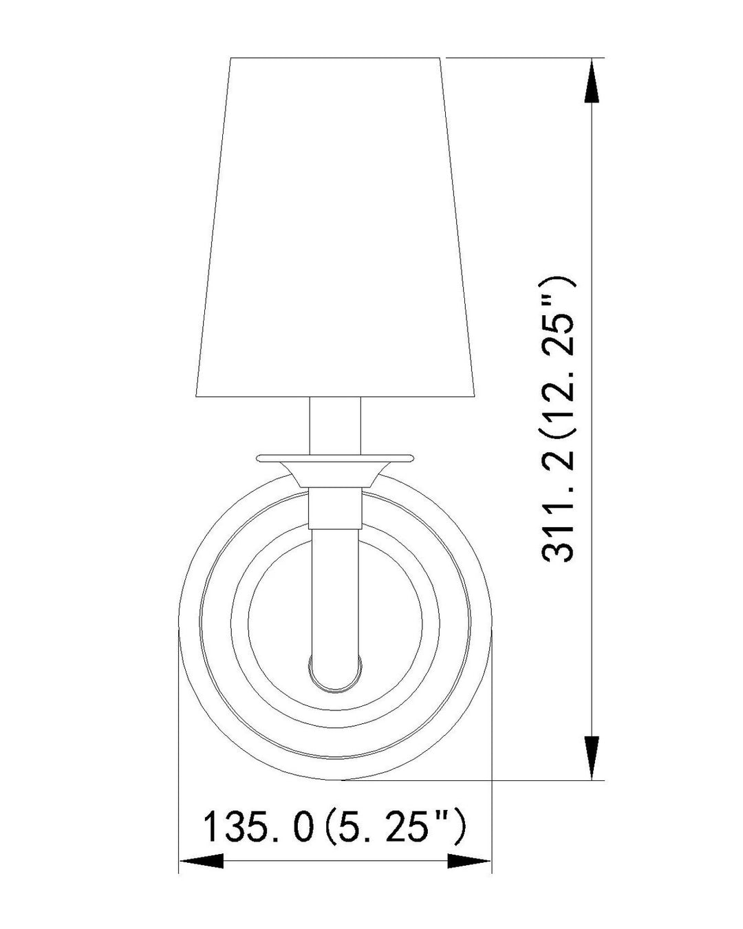 Z-Lite Canada - 1950-1S-RB - One Light Wall Sconce - Katerina - Rubbed Brass