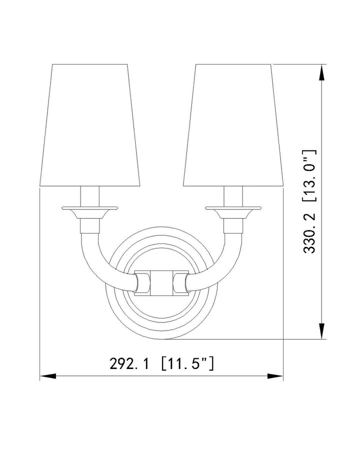 Z-Lite Canada - 1950-2S-RB - Two Light Wall Sconce - Katerina - Rubbed Brass