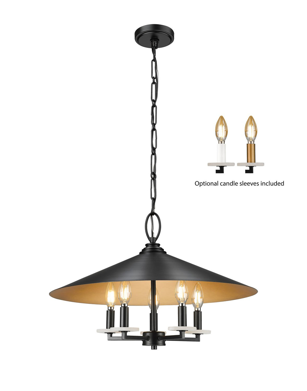 Z-Lite Canada - 1953-22MB - Five Light Pendant - Rialto - Matte Black