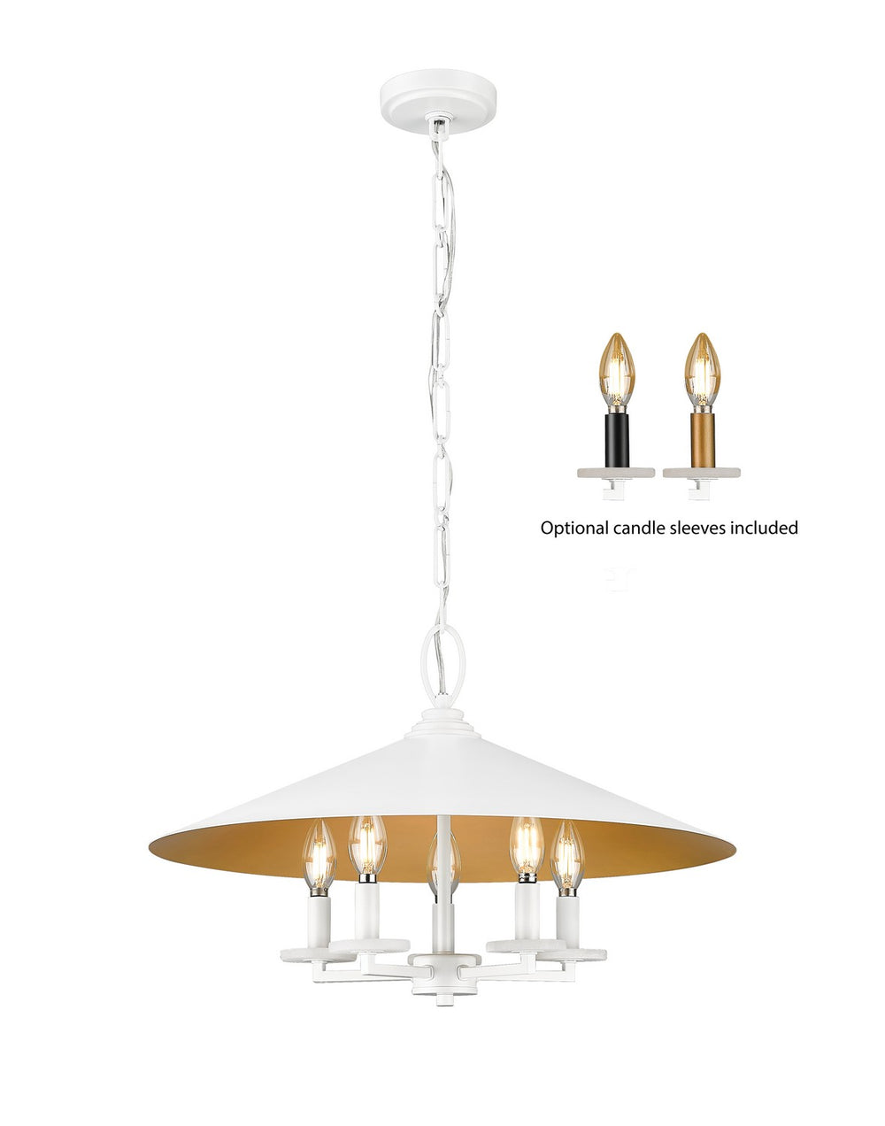 Z-Lite Canada - 1953-22MW - Five Light Pendant - Rialto - Matte White