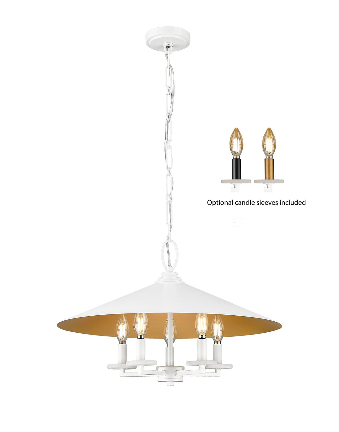 Z-Lite Canada - 1953-22MW - Five Light Pendant - Rialto - Matte White