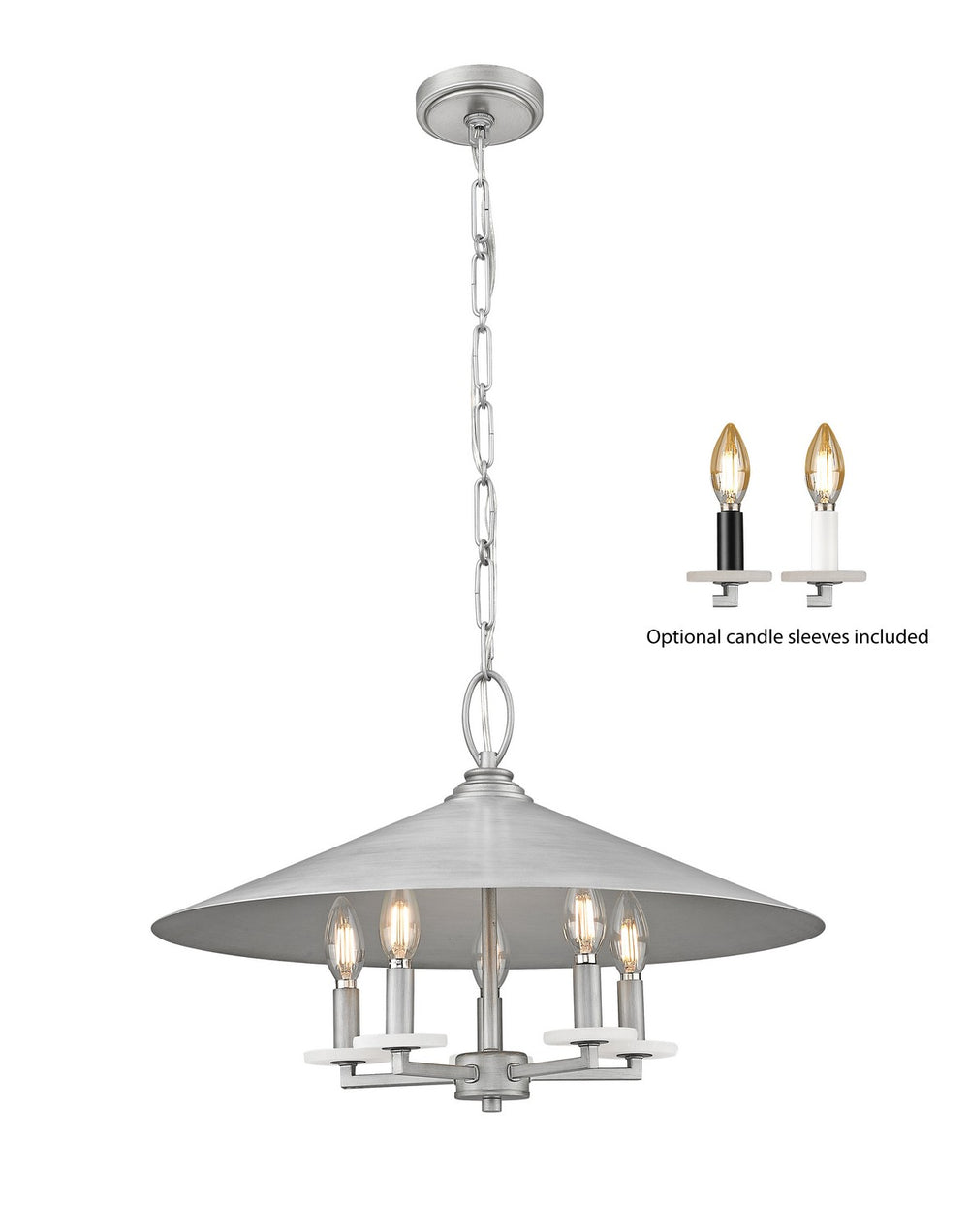 Z-Lite Canada - 1953-22SPT - Five Light Pendant - Rialto - Signature Pewter