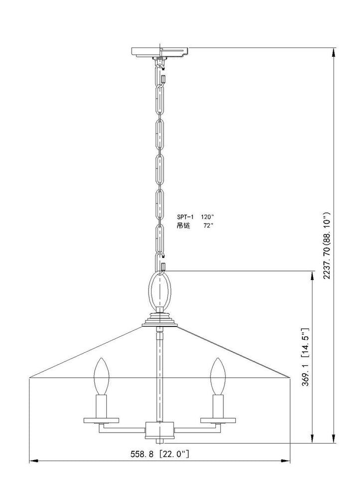 Z-Lite Canada - 1953-22SPT - Five Light Pendant - Rialto - Signature Pewter