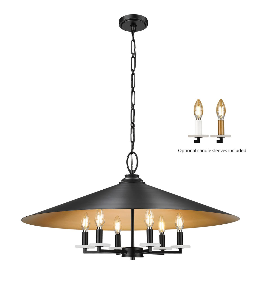Z-Lite Canada - 1953-32MB - Six Light Pendant - Rialto - Matte Black