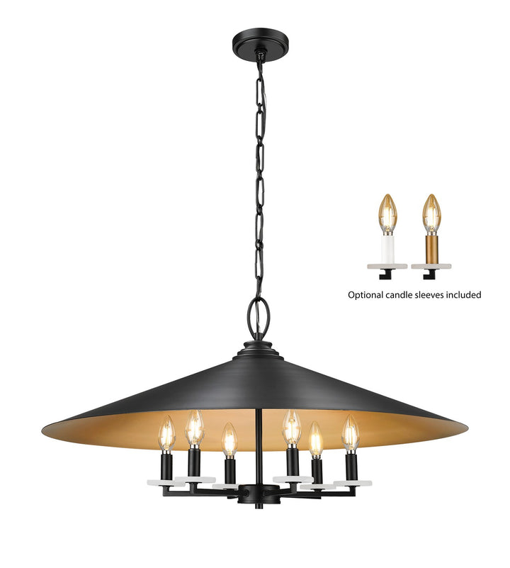 Z-Lite Canada - 1953-32MB - Six Light Pendant - Rialto - Matte Black