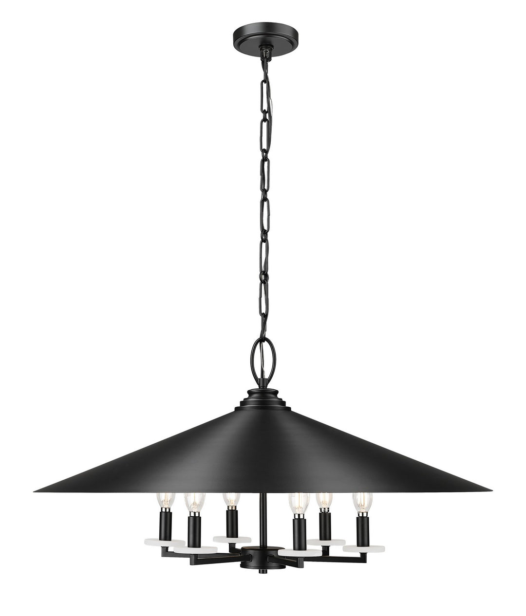 Z-Lite Canada - 1953-32MB - Six Light Pendant - Rialto - Matte Black