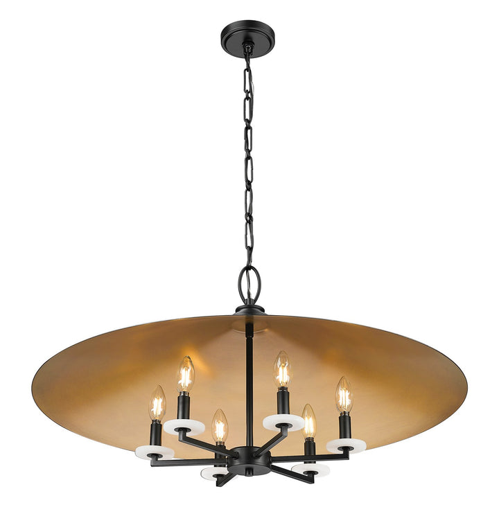 Z-Lite Canada - 1953-32MB - Six Light Pendant - Rialto - Matte Black