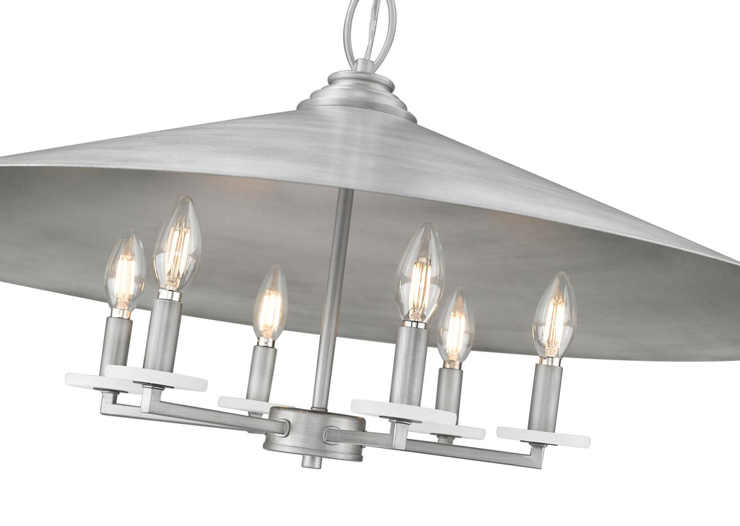 Z-Lite Canada - 1953-32SPT - Six Light Pendant - Rialto - Signature Pewter