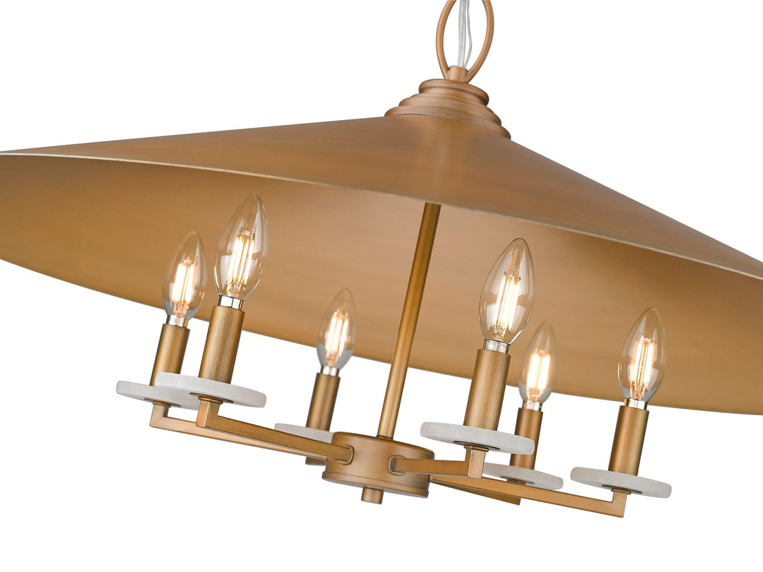 Z-Lite Canada - 1953-32SGD - Six Light Pendant - Rialto - Signature Gold