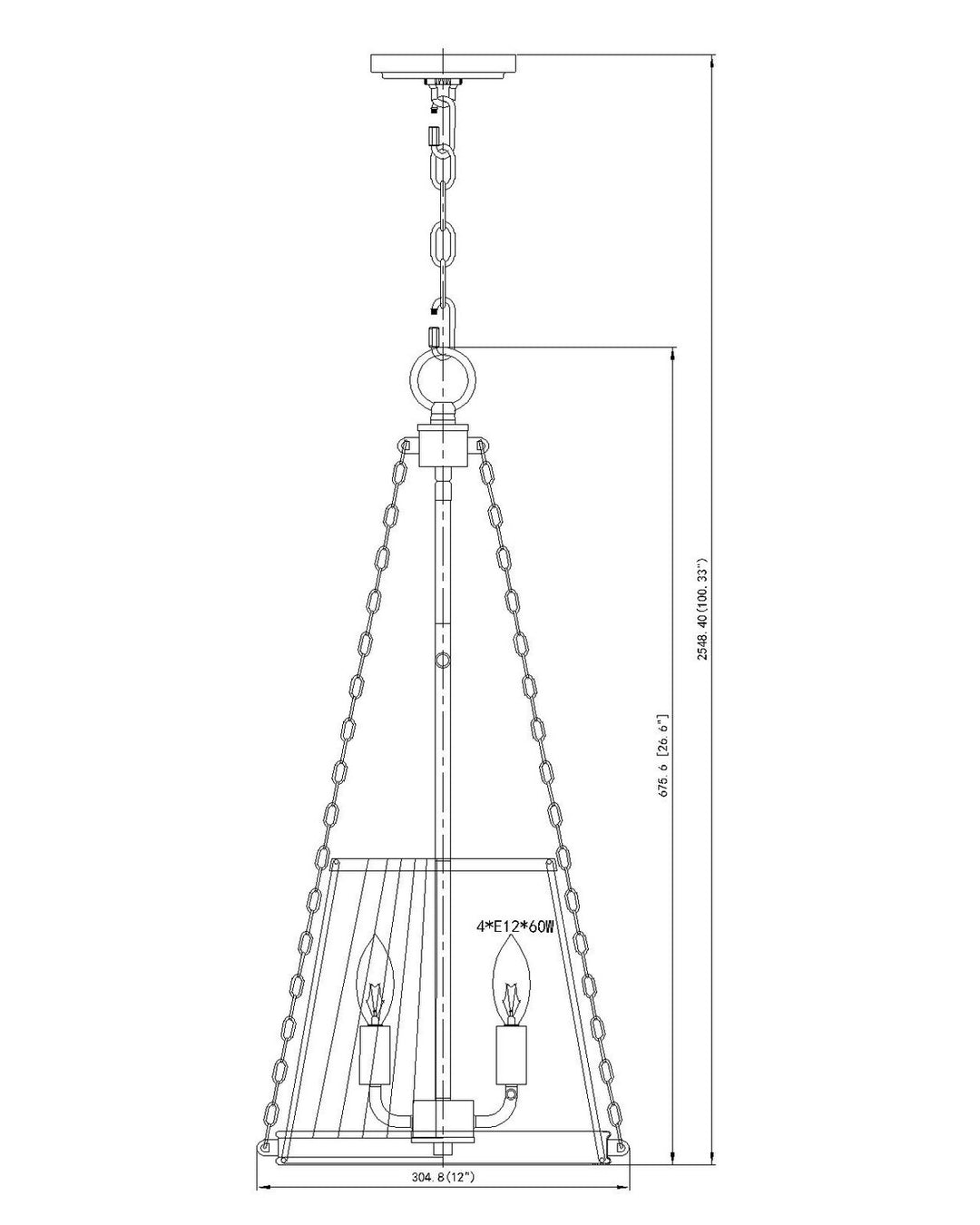 Z-Lite Canada - 1954P12-MGLD - Four Light Pendant - Madeline - Modern Gold
