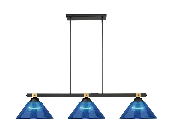 Z-Lite Canada - 1955-3MB-RB-ARDB - Three Light Billiard - Bronte - Matte Black + Rubbed Brass