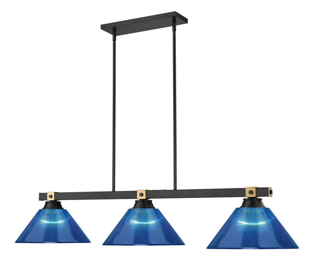 Z-Lite Canada - 1955-3MB-RB-ARDB - Three Light Billiard - Bronte - Matte Black + Rubbed Brass