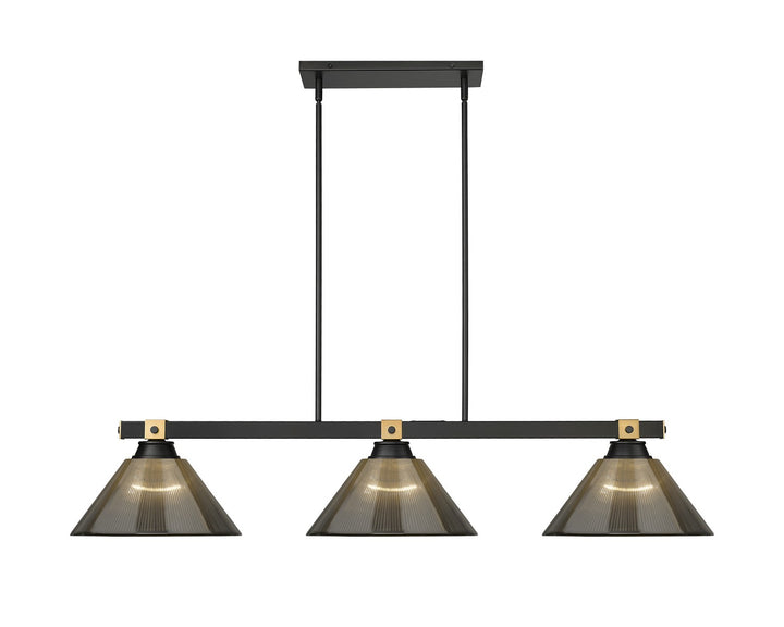 Z-Lite Canada - 1955-3MB-RB-ARS - Three Light Billiard - Bronte - Matte Black + Rubbed Brass
