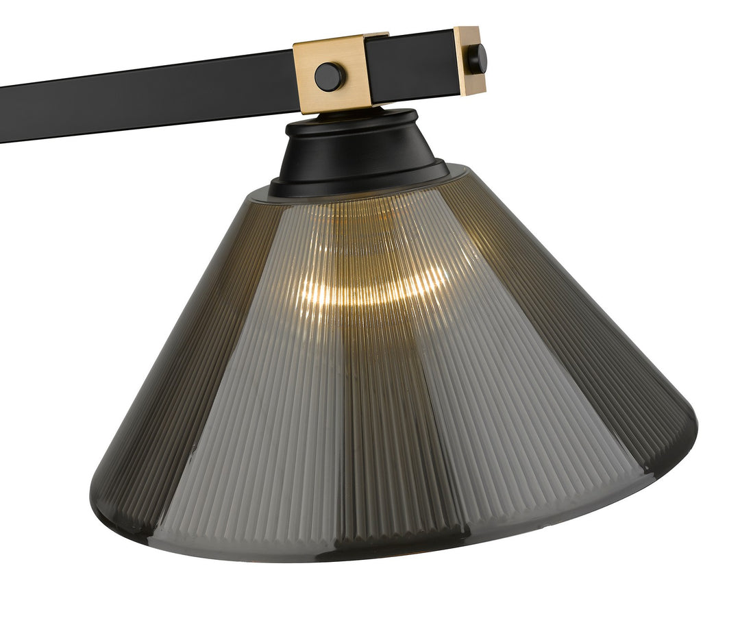 Z-Lite Canada - 1955-3MB-RB-ARS - Three Light Billiard - Bronte - Matte Black + Rubbed Brass