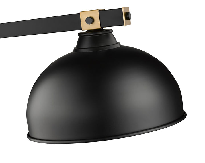 Z-Lite Canada - 1955-3MB-RB-D13MB - Three Light Billiard - Bronte - Matte Black + Rubbed Brass
