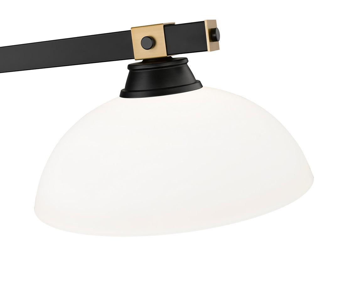 Z-Lite Canada - 1955-3MB-RB-DMO14 - Three Light Billiard - Bronte - Matte Black + Rubbed Brass