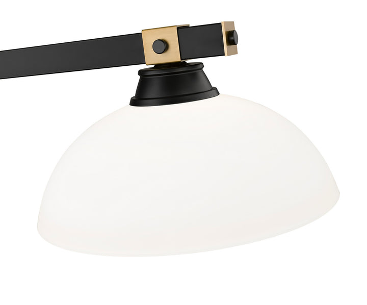 Z-Lite Canada - 1955-3MB-RB-DMO14 - Three Light Billiard - Bronte - Matte Black + Rubbed Brass