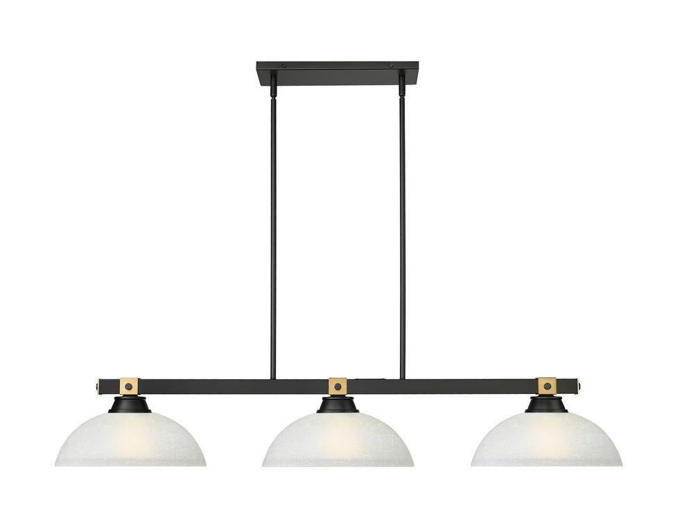 Z-Lite Canada - 1955-3MB-RB-DWL14 - Three Light Billiard - Bronte - Matte Black + Rubbed Brass