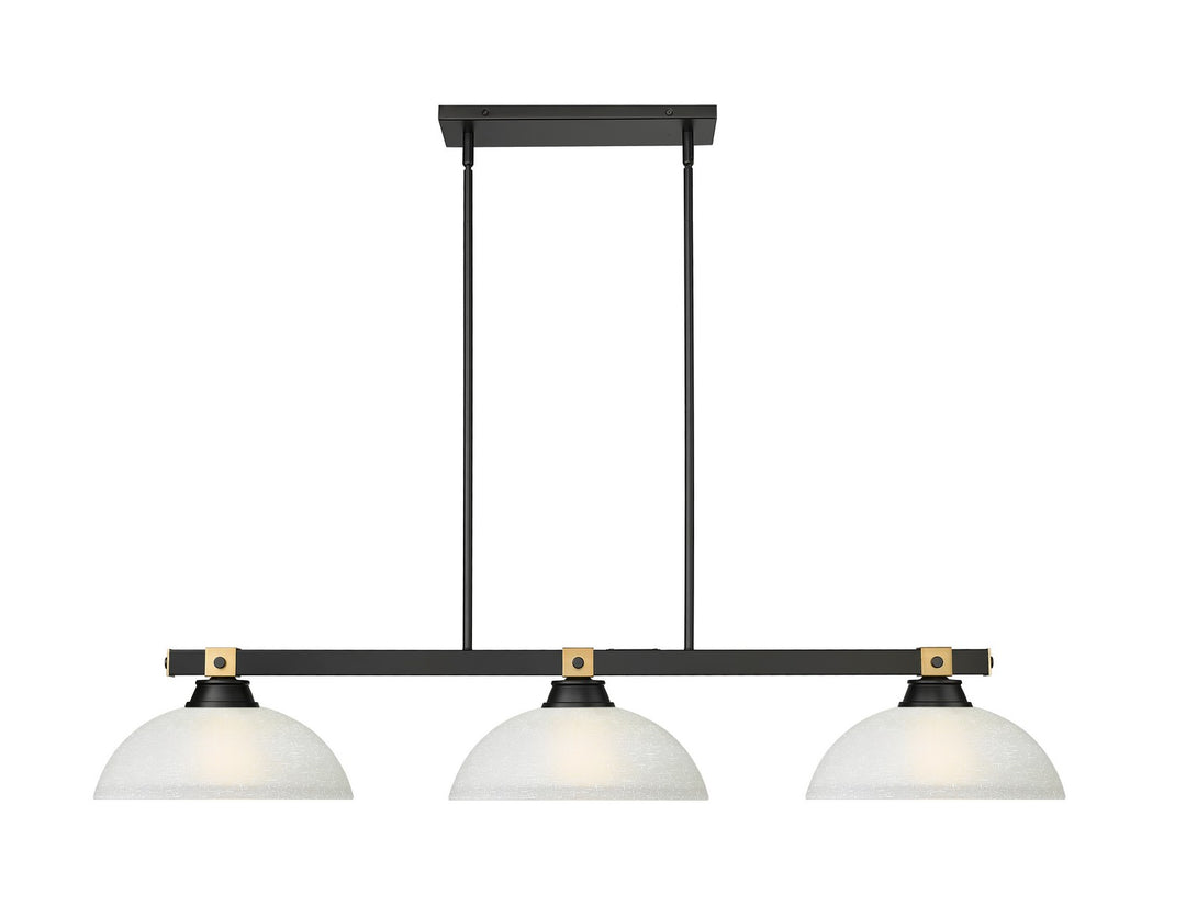Z-Lite Canada - 1955-3MB-RB-DWL14 - Three Light Billiard - Bronte - Matte Black + Rubbed Brass