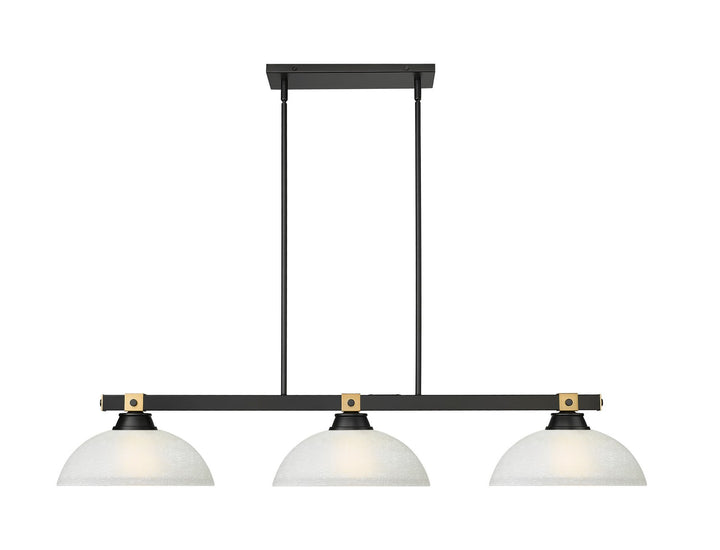 Z-Lite Canada - 1955-3MB-RB-DWL14 - Three Light Billiard - Bronte - Matte Black + Rubbed Brass