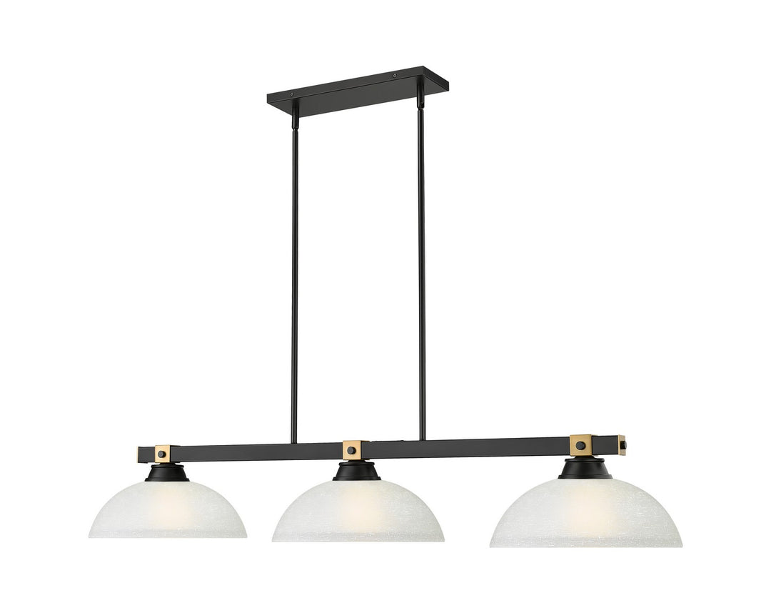 Z-Lite Canada - 1955-3MB-RB-DWL14 - Three Light Billiard - Bronte - Matte Black + Rubbed Brass