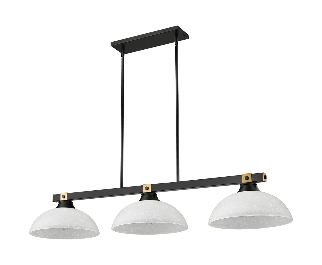 Z-Lite Canada - 1955-3MB-RB-DWL14 - Three Light Billiard - Bronte - Matte Black + Rubbed Brass