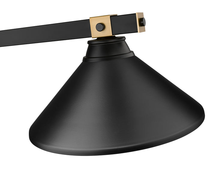 Z-Lite Canada - 1955-3MB-RB-MMB - Three Light Billiard - Bronte - Matte Black + Rubbed Brass