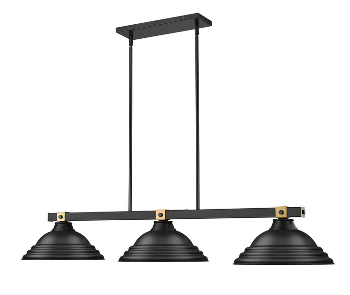 Z-Lite Canada - 1955-3MB-RB-SMB - Three Light Billiard - Bronte - Matte Black + Rubbed Brass