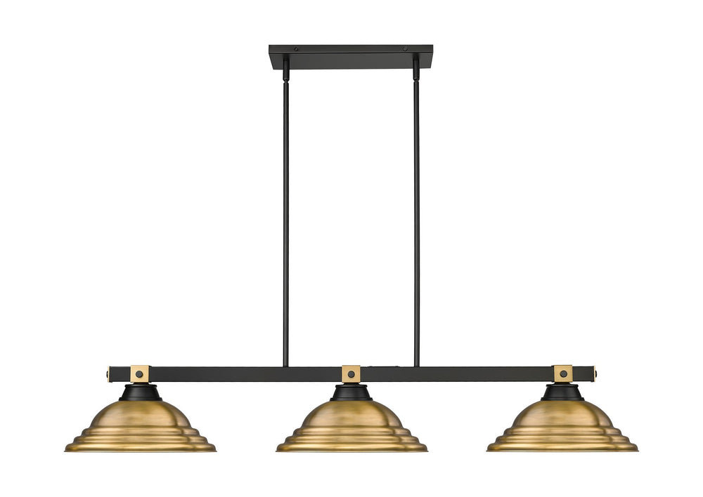 Z-Lite Canada - 1955-3MB-RB-SRB - Three Light Billiard - Bronte - Matte Black + Rubbed Brass