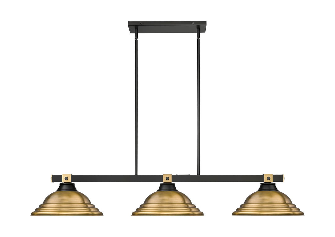 Z-Lite Canada - 1955-3MB-RB-SRB - Three Light Billiard - Bronte - Matte Black + Rubbed Brass