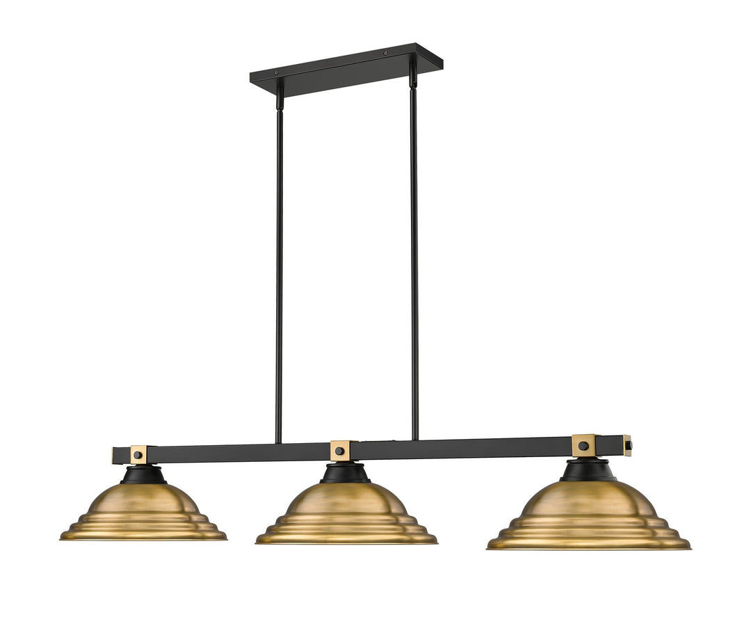Z-Lite Canada - 1955-3MB-RB-SRB - Three Light Billiard - Bronte - Matte Black + Rubbed Brass