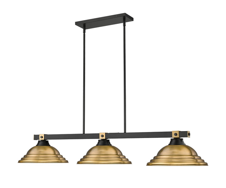 Z-Lite Canada - 1955-3MB-RB-SRB - Three Light Billiard - Bronte - Matte Black + Rubbed Brass