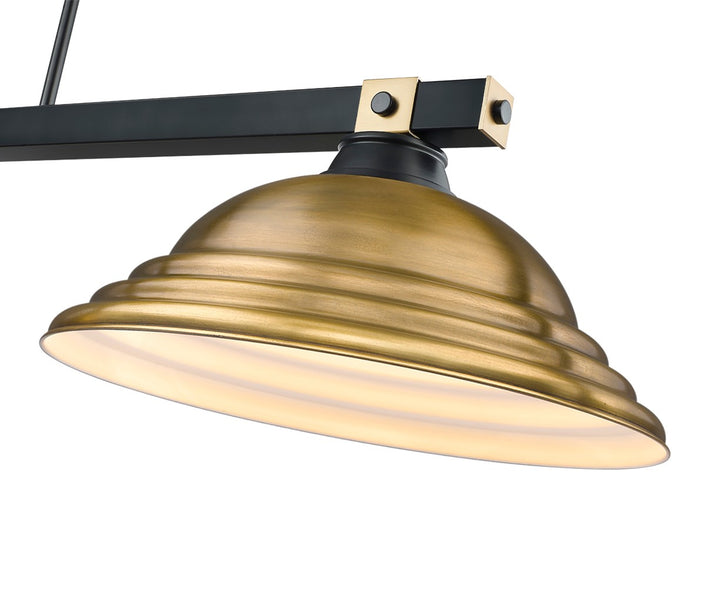 Z-Lite Canada - 1955-3MB-RB-SRB - Three Light Billiard - Bronte - Matte Black + Rubbed Brass