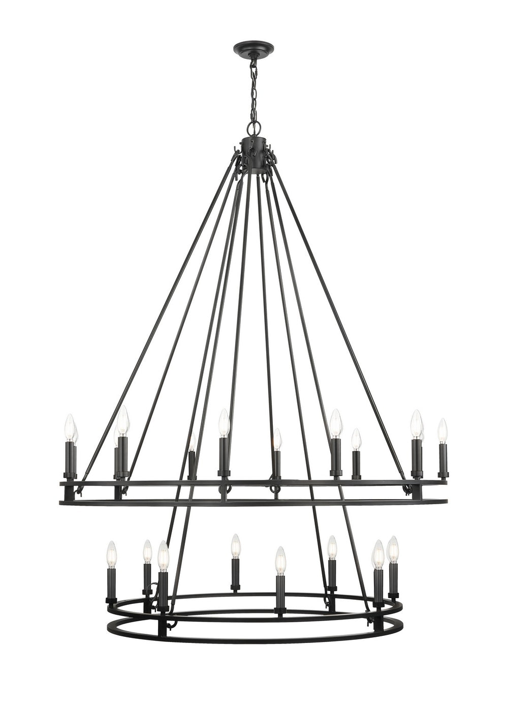 Z-Lite Canada - 4005-20MB - 20 Light Chandelier - Dennison - Matte Black