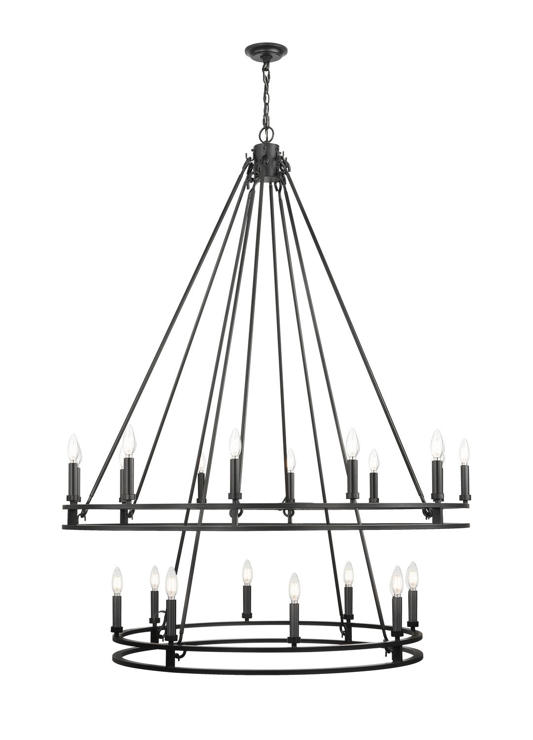 Z-Lite Canada - 4005-20MB - 20 Light Chandelier - Dennison - Matte Black
